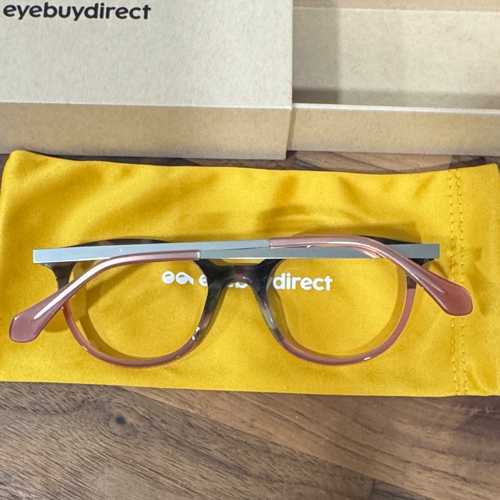 EyeBuyDirect Tortoise Shell Glasses with Case - Picture 5 of 5